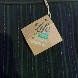 BCBGMAXAZRIA Women's Black Pinstripe Pencil Skirt Size 0 Knee Length